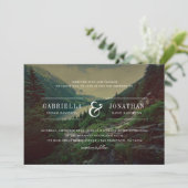 Invitation Pins romantiques, montagnes et lac | Mariage moder (Debout devant)