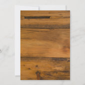 Invitation Pins rustiques et dentelle rouge Mariage d'hiver (Dos)