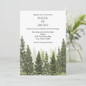 Invitation Pins rustiques Mariage campagnard simple (Debout devant)