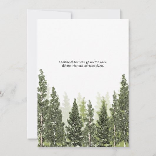 Invitation Pins rustiques Mariage campagnard simple (Dos)