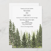 Invitation Pins rustiques Mariage campagnard simple (Devant / Derrière)
