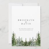 Invitation Pins sauvages modernes Mariage minimaliste (Dos)