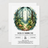 Invitation Pins sur mesure Bois Anniversaire (Devant / Derrière)