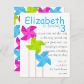 Invitation Pinwheel Trio (Devant / Derrière)