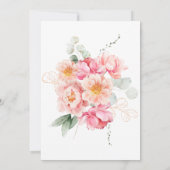 Invitation Piper Peony Floral Bébé Dans Le Baby shower En Fle (Dos)