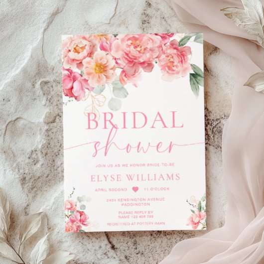 Invitation Piper Peony Floral Bridal Shower