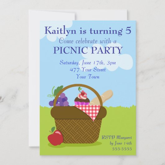 Invitation Pique-nique (Devant)