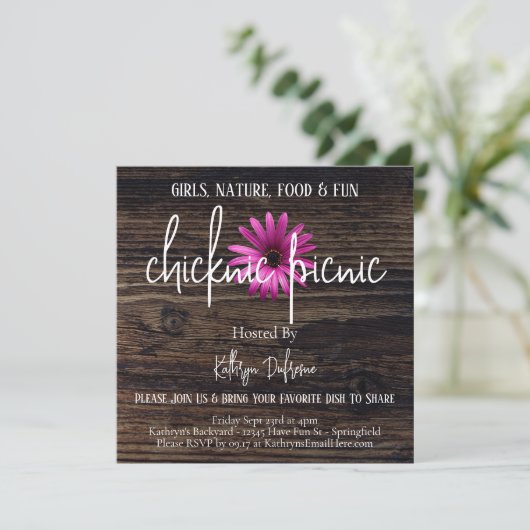 Invitation Pique-Nique À Chicknic (Debout devant)