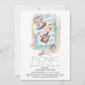 Invitation Pique-nique à la Fête des mariées de plage (Devant)