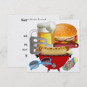 Invitation Pique-nique au BBQ - 4 juillet (Devant / Derrière)