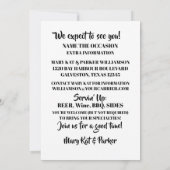 Invitation Pique-Nique au Cochon de Lait (Dos)