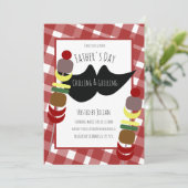 Invitation Pique-nique barbecue de la fête des pères, grillad (Debout devant)