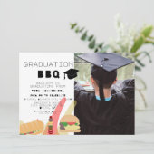Invitation Pique-nique BBQ Park Graduation Photo (Debout devant)