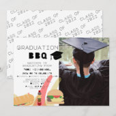 Invitation Pique-nique BBQ Park Graduation Photo (Devant / Derrière)