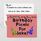 Invitation Pique-nique d'anniversaire (Devant / Derrière)