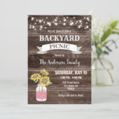 Invitation Pique-nique dans la cour Quartier BBQ (Debout devant)