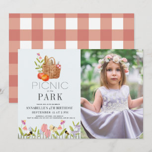 Invitation Pique-nique dans le panier du parc Floral Annivers