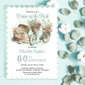 Invitation Pique-nique dans le parc Floral 60e anniversaire f