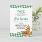 Invitation Pique-nique de dîner Iftar Gingham Rustique Ramada (Debout devant)