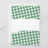 Invitation Pique-nique de dîner Iftar Gingham Rustique Ramada (Dos)