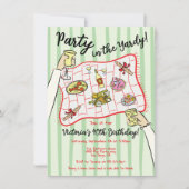 Invitation Pique-nique de doodle dessiné à la main dans le Ya (Devant)