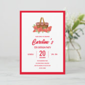 Invitation Pique-nique de Fille Fête d'anniversaire aux frais (Debout devant)