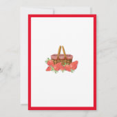 Invitation Pique-nique de Fille Fête d'anniversaire aux frais (Dos)