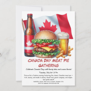 Invitation Pique-nique de jardin avec burgers et bières Fêt