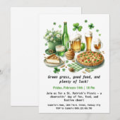 Invitation Pique-nique de la Saint-Patrick – Chance amusante (Devant / Derrière)