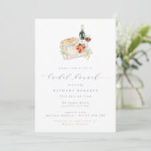 Invitation Pique-nique de mariée au vin et au fromage (Debout devant)