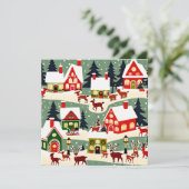 Invitation Pique-nique de Noël village de Noël (Debout devant)