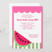 Invitation Pique-nique de pastèque fête d'été 5x7 (Devant / Derrière)