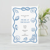 Invitation Pique-Nique De Plage (Debout devant)