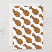 Invitation Pique-nique de poule poêlée Partie de l'ensemble d (Dos)