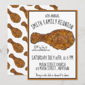 Invitation Pique-nique de poulets frits Cuisine Retrouvailles (Devant / Derrière)