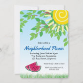 Invitation Pique-nique de quartier Invitati avec Watermelon & (Devant)