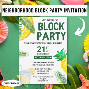 Invitation Pique-nique de snack de piscine d'été Fête de quar