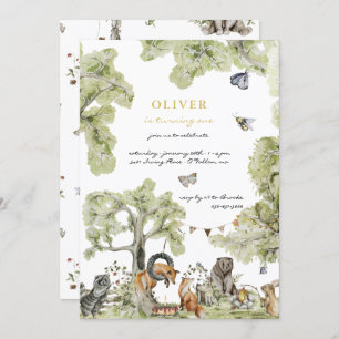 Invitation Pique-nique de Woodland   Fête d'anniversaire des