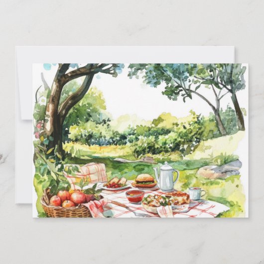 Invitation Pique-nique d'été (Dos)