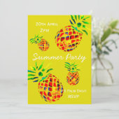 Invitation Pique-nique d'été à l'ananas (Debout devant)