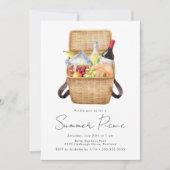 Invitation Pique-nique d'été à l'aquarelle moderne (Devant)