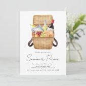 Invitation Pique-nique d'été à l'aquarelle moderne (Debout devant)