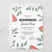 Invitation Pique-nique d'été des environs (Devant)