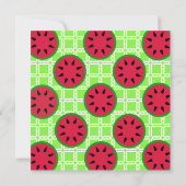 Invitation Pique-nique d'été sur les Carrés verts (Dos)