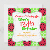 Invitation Pique-nique d'été sur les Carrés verts (Devant)