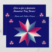 Invitation Pique-nique du jour commémoratif (Devant / Derrière)