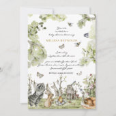 Invitation Pique-nique en forêt | Baby Shower des Animaux de  (Devant)