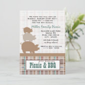 Invitation Pique-nique et barbecue (Debout devant)