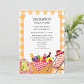 Invitation Pique-nique familial barbecue grillade grillaison (Debout devant)