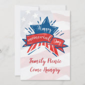 Invitation Pique-nique familial de l'étoile commémorative (Devant)